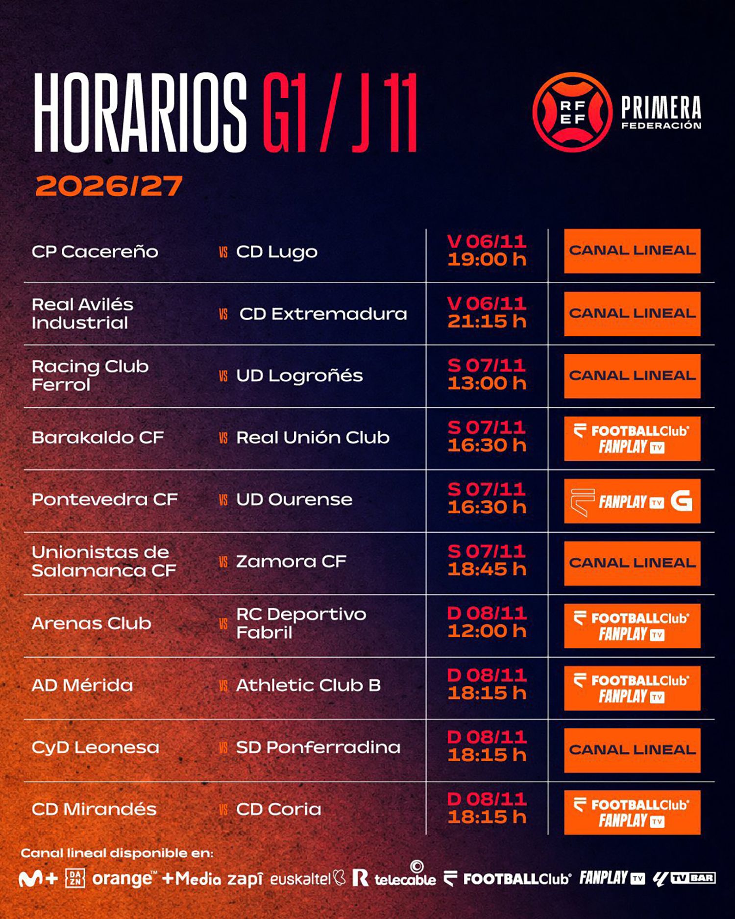 Horario Cultural Ponferradina Horario Cultural Ponferradina