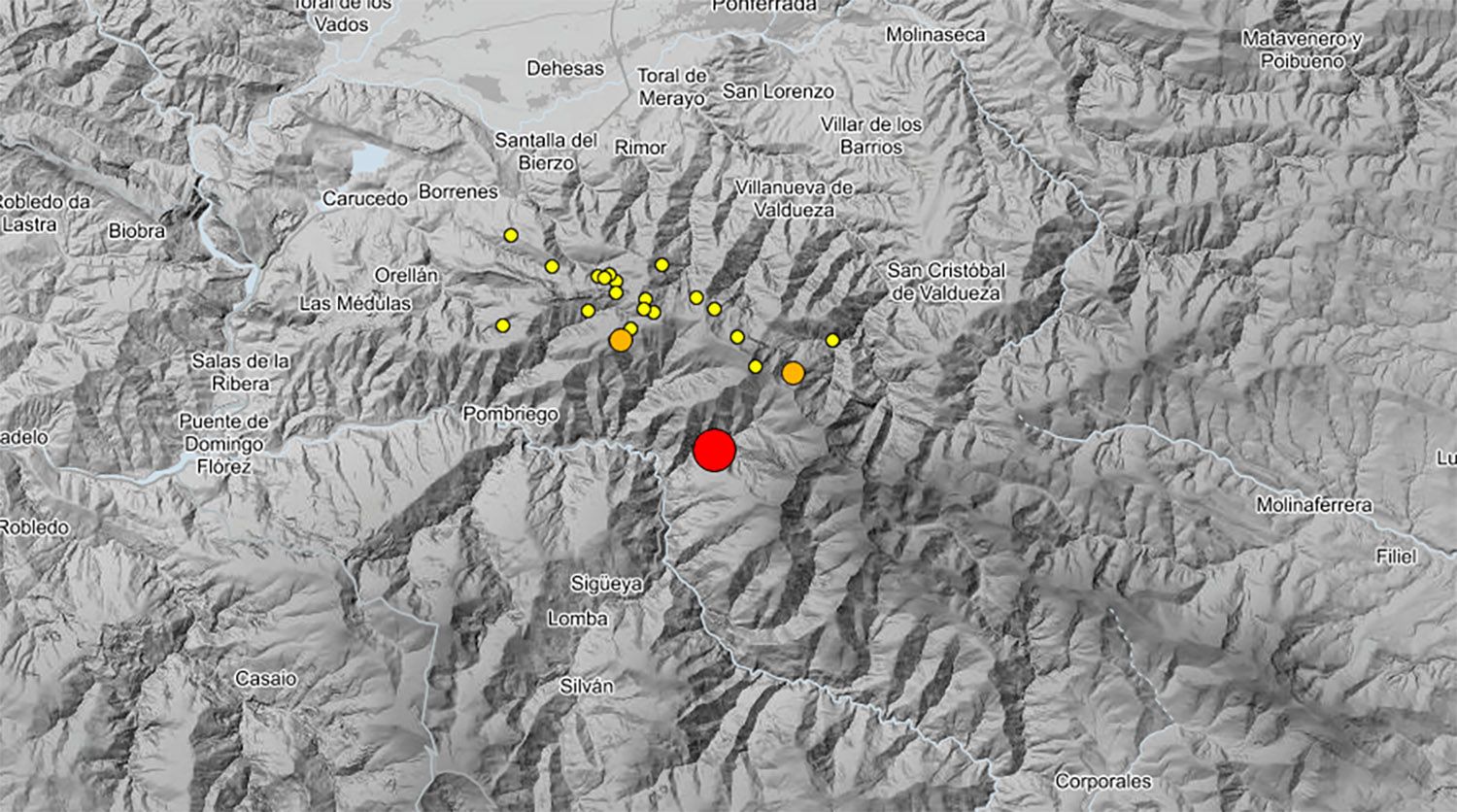Registro de las réplicas del terremoto | Foto: Página web del Instituto Geográfico Nacional (IGN)