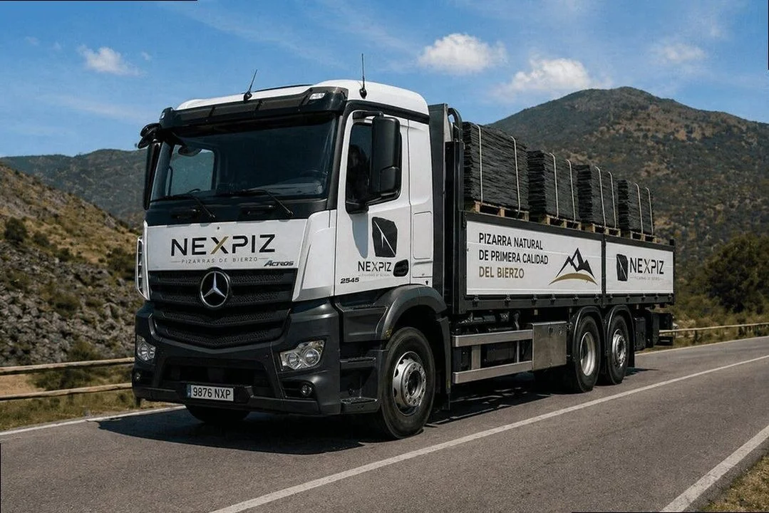 Camión de NexPiz cargado para exportación