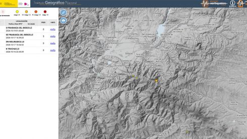 Registro del IGN de pequeños terremotos en El Bierzo durante el fin de semana Registro del IGN de pequeños terremotos en El Bierzo durante el fin de semana
