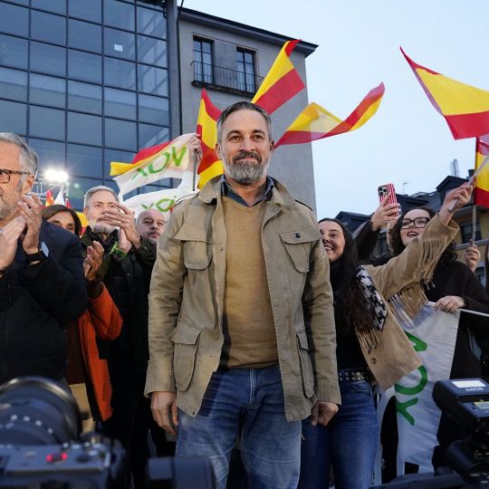 Abascal en su mitin en Ponferrada Abascal en su mitin en Ponferrada