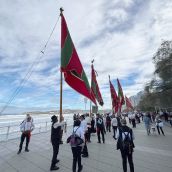 Los pendones leoneses ponen el broche de oro a la feria más multitudinaria de Productos de León en Gijón Los pendones leoneses ponen el broche de oro a la feria más multitudinaria de Productos de León en Gijón