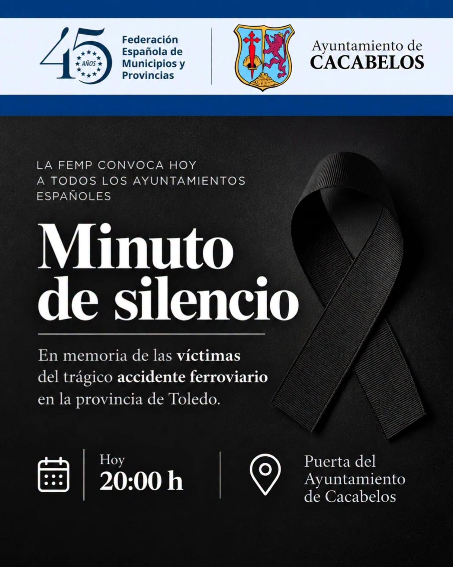 Minuto de silencio en Cacabelos