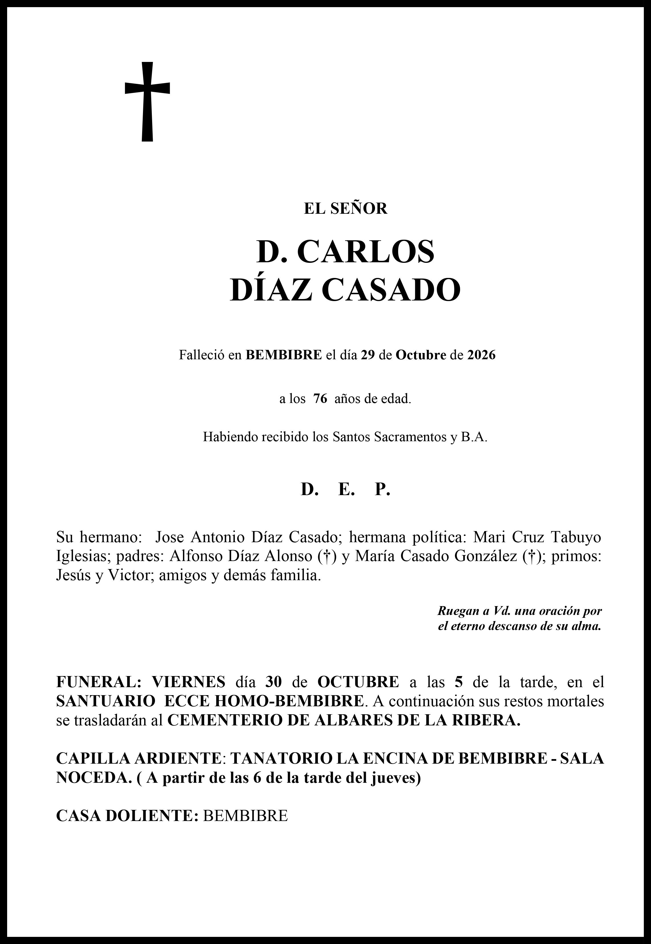 CARLOS DIAZ CASADO