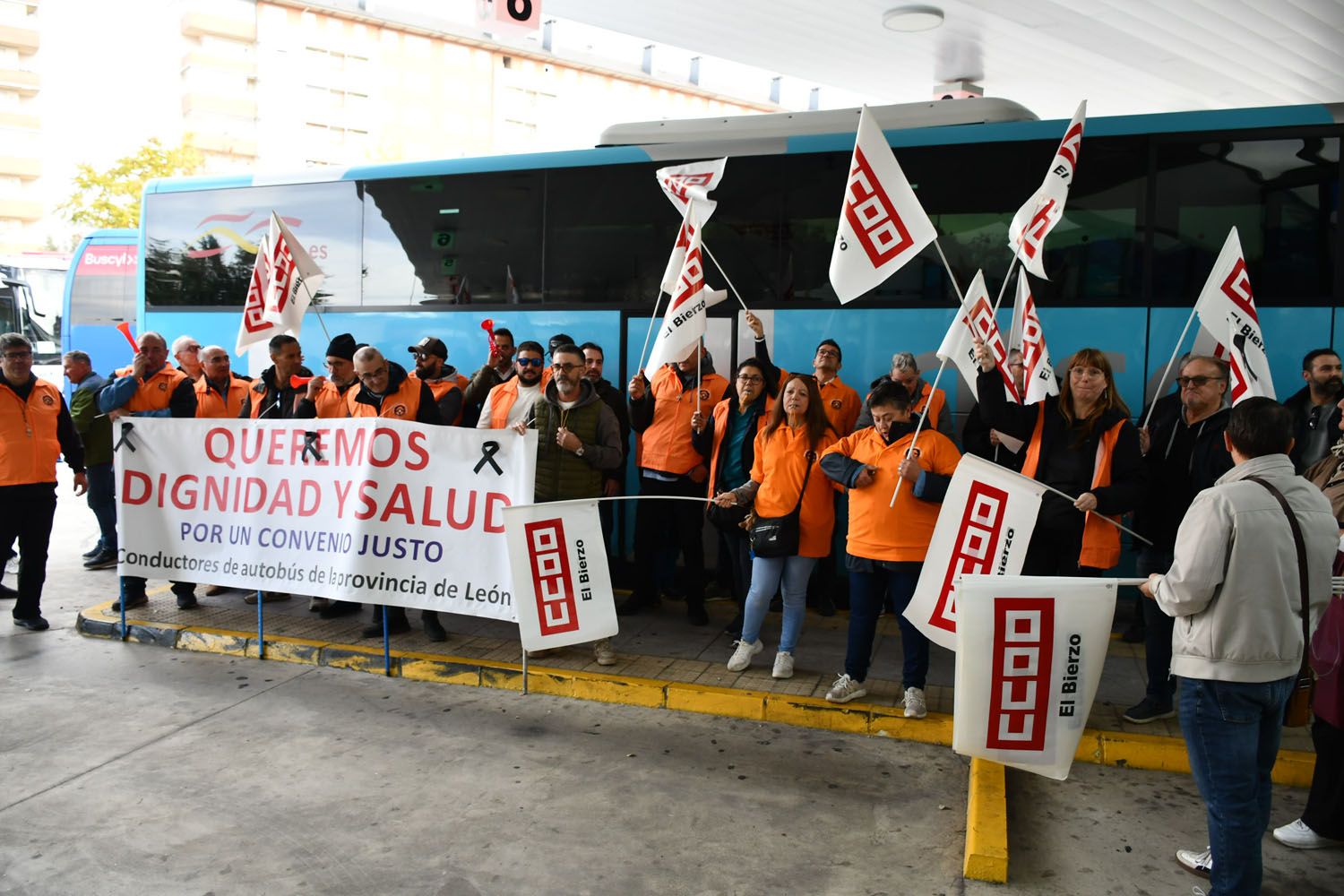 Huelga de Conductores de Autobuses Ponferrada (1)