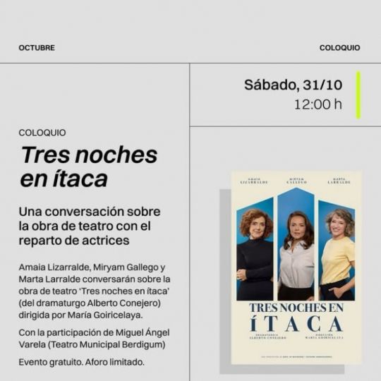 Coloquio Tres noches en ítaca Coloquio Tres noches en ítaca