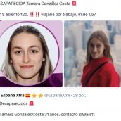 Tamara González Costa, desaparecida en el accidente de Urda (Toledo)