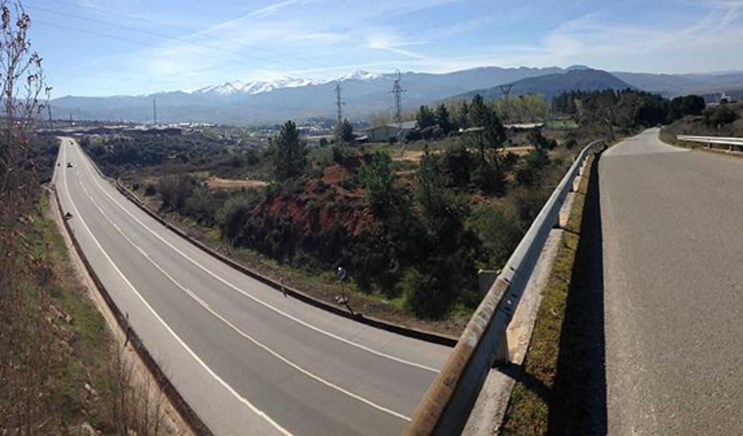 Punto de donde se construirá el nuevo vial entre la NVI y la carretera del pantano